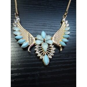 20" Light Blue‎ Angel Wing Necklace